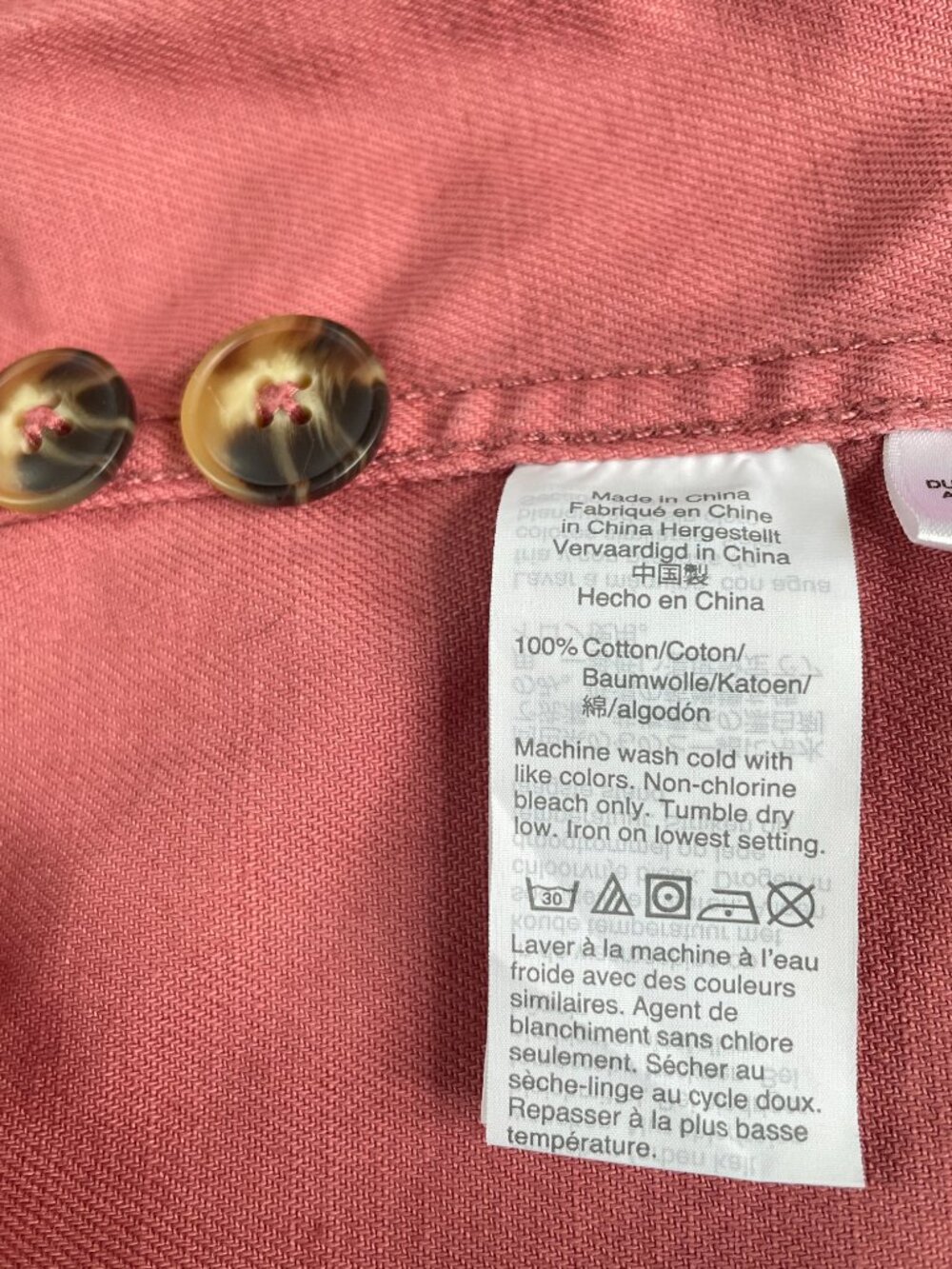 Madewell Pink Cotton Chore Jacket XS Utility Barn Coat Cropped - Picture 10 of 12